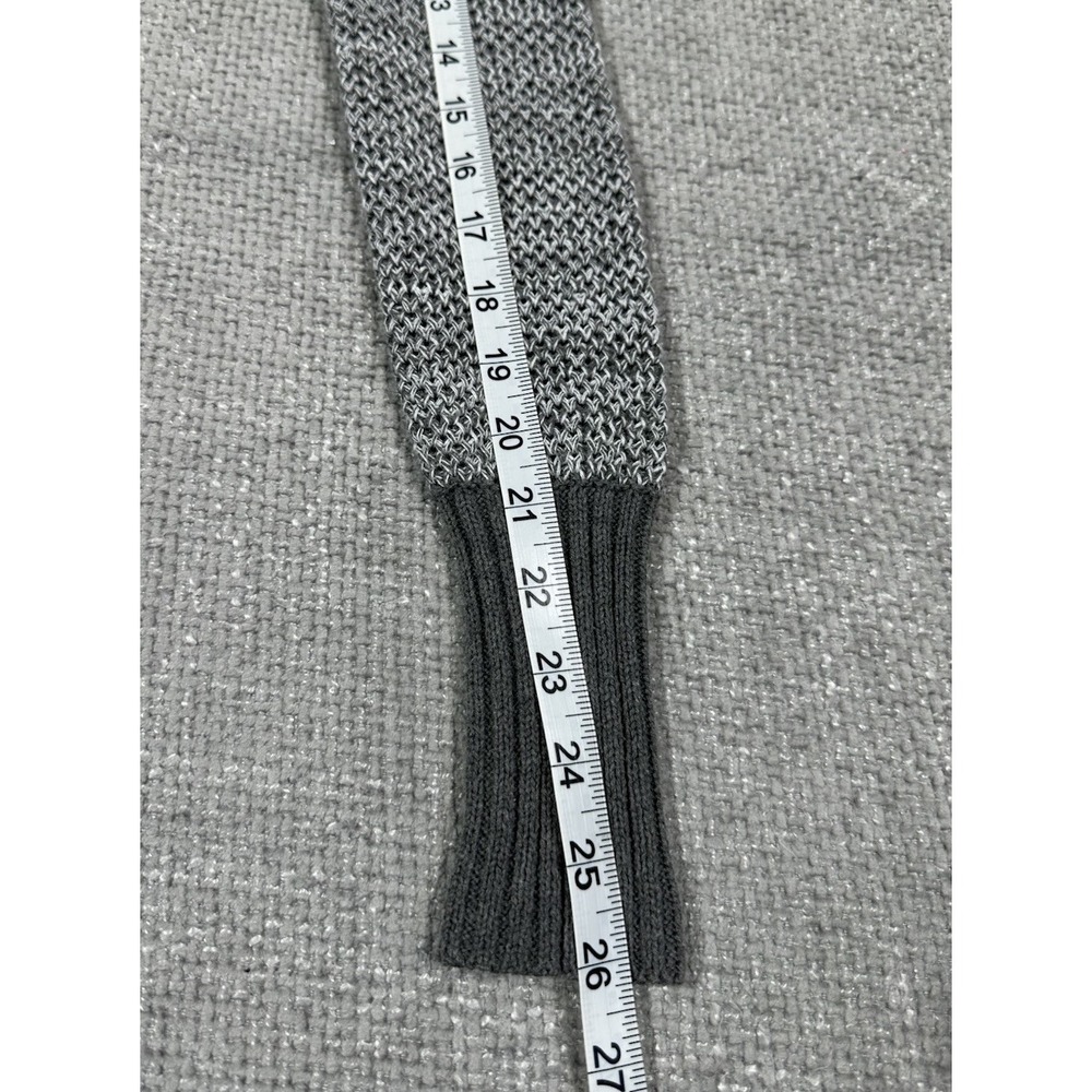Y2K Guess Sweater Womens XS Gray Shawl Collar Buckle Fitted Pullover - Picture 5 of 11